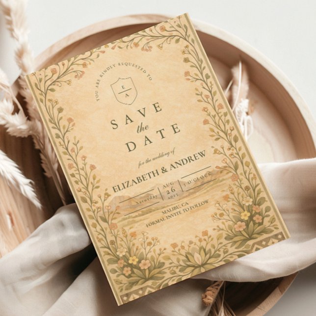 Rustic Desert Botanical Celebration Save The Date (Creator Uploaded)