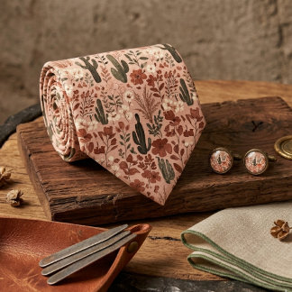 Rustic Desert Cactus Tie