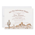 Rustic Desert Let the Adventure Begin Baby Shower