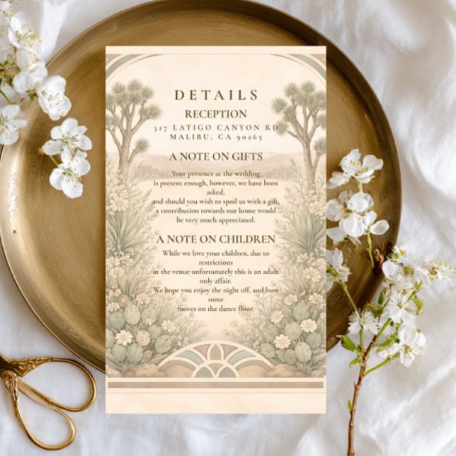 Rustic Desert Meadow Wedding Enclosure Card (Creator Uploaded)