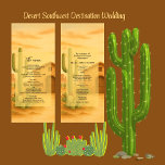 Rustic Desert Southwest Terracotta Wedding  Programme<br><div class="desc">Rustic Desert Southwest Terracotta Wedding program and menu all in one card This wedding program and menu blends the warmth of desert sunsets with terracotta adobe tones and iconic cacti. Perfect for rustic and boho Southwest receptions, it adds a personal touch to your tablescape. Easily customisable to suit your event....</div>