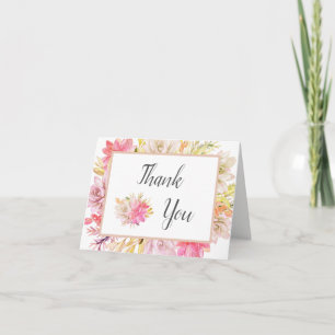 Rustic Desert Succulents Wedding Thank You Card