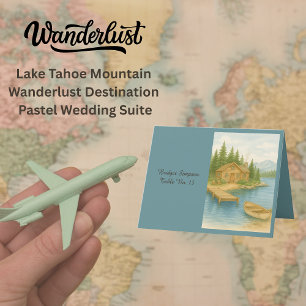 Rustic destination Mountain Wedding guest card