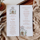Rustic Destination Wedding Program Programme<br><div class="desc">The Elegant Modern Wedding Program Card is the perfect choice for couples who want to keep things simple yet stylish. This program card features a clean, modern design that is both elegant and sophisticated. The minimalist approach to the design ensures that all the important details are highlighted, while still maintaining...</div>
