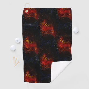 Rustic digitaly red texture with darkest curves golf towel