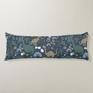 Rustic Dinosaur Forest Prehistoric Kids Body Cushion