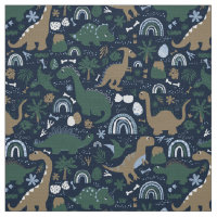 Rustic Dinosaur Forest Prehistoric Kids Pattern