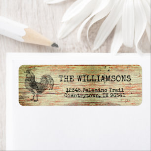 Rustic Distressed Antique Farm Rooster Return  Lab