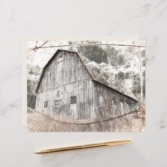 Rustic Distressed Grey Brown Barn Vintage Texture (Front/Back In Situ)