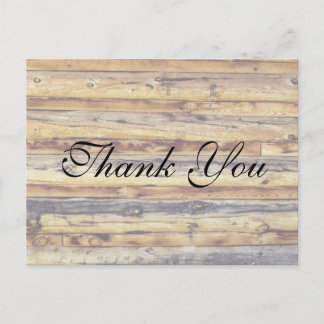 Rustic distressed  Wooden Floor | Thank You Card