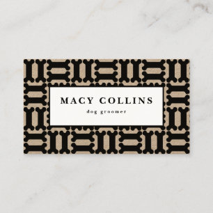 Rustic dog bones kraft business card