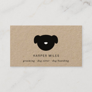 Rustic dog logo dog sitter business card