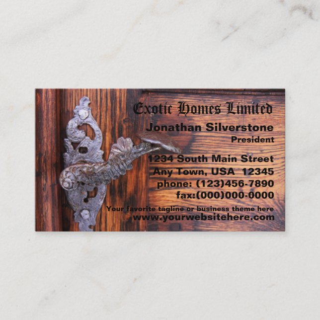 Rustic Door Business Cards (Front)