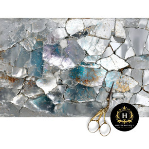 Rustic Dragon Scale Mirror Decoupage Paper