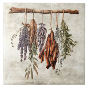 Rustic Dried Herbs  Tile
