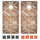 Rustic Drinking Game Barnwood Cornhole Set