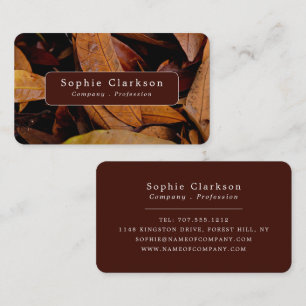 Rustic Dry Leaves Business Card