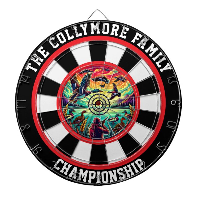 Rustic Duck Hunting Wall Art Dartboard (Front)