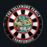 Rustic Ducks in Motion Artwork Dartboard<br><div class="desc">Transform your space with this circular design featuring ducks flying over water,  framed by a hunter’s target. A perfect addition to man caves or lodges,  it brings rustic elegance and the thrill of the hunt to your walls.</div>