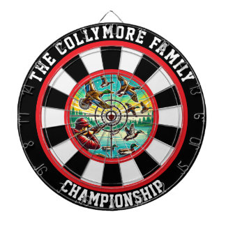 Rustic Ducks in Motion Artwork Dartboard