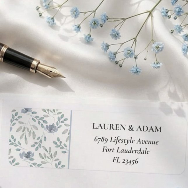Rustic Dusty Blue Eucalyptus Address (Creator Uploaded)
