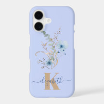 rustic dusty Blue watercolor flower bouquet