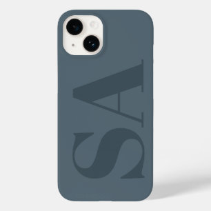 Rustic Dusty Blue Watercolor Minimal Contemporary Case-Mate iPhone 14 Case
