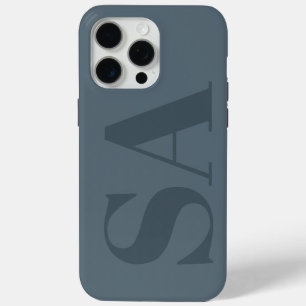 Rustic Dusty Blue Watercolor Minimal Contemporary iPhone 15 Pro Max Case