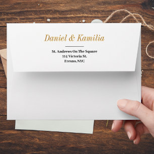 Rustic Dusty Blue & White Floral Wedding Envelopes