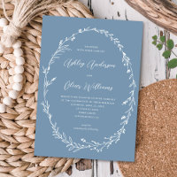 Rustic Dusty Blue Wildflower Wreath Wedding