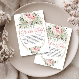 Rustic Dusty Pink and Gold Book Request Enclosure Card