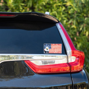 Rustic Eagle on American Flag