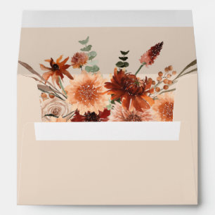 Rustic Earth & Champagne Florals Envelope 2bg2