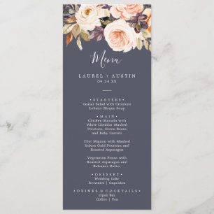 Rustic Earth Florals   Purple Wedding Dinner Menu