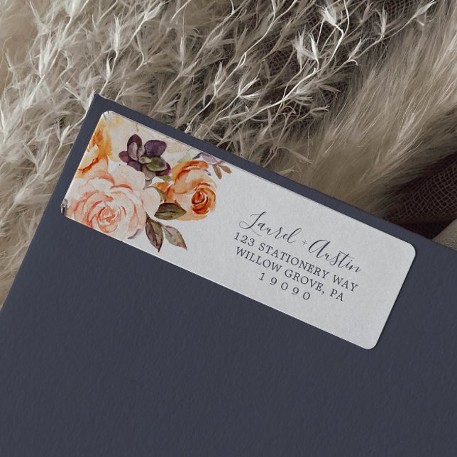 Rustic Earth Florals Return Address Label (Creator Uploaded)