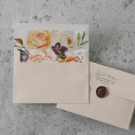 Rustic Earth Florals Wedding Invitation Envelope<br><div class="desc">This rustic earth florals wedding invitation envelope is perfect for a fall wedding. The elegant earth tone design features rustic watercolor flowers in terracotta, copper, burnt orange, peach, blush pink and cream white tones with vintage boho style. Personalise the envelope flap with your return address. These envelopes can also be...</div>