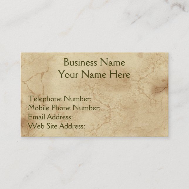 RUSTIC EARTH (Light) Business & Profile Cards (Front)
