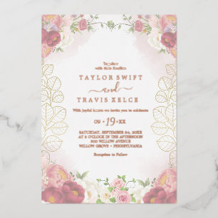 Rustic Earth   Rose Gold Foil All-In-One Wedding 