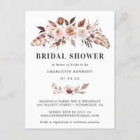 Rustic Earth-tone Boho Floral Bridal Shower