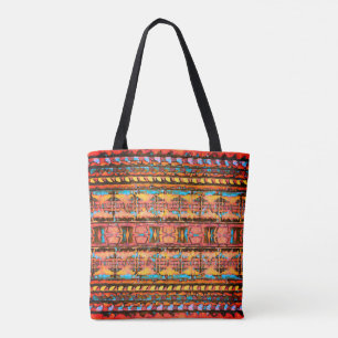 Rustic Earth Tone Tribal  Tote Bag
