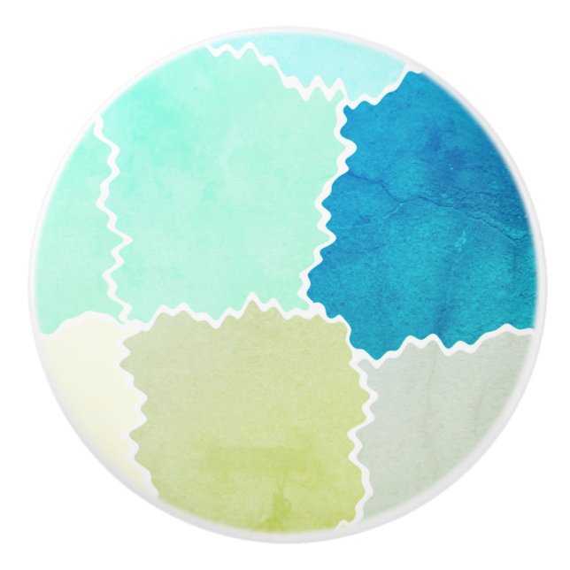 Rustic Earth Toned Ceramic Knob (Front)