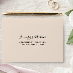 Rustic Earth Wedding Party RSVP Return Address 5x7 Envelope