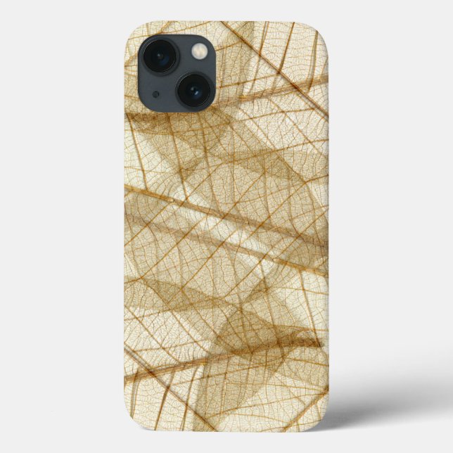 Rustic Earthy Cream Beige Leaves Case-Mate iPhone Case (Back)