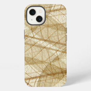 Rustic Earthy Cream Beige Leaves iPhone 13 Case