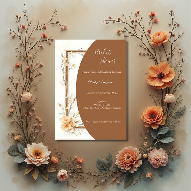 Rustic Earthy Floral Harmony bridal  Invitation (Creator Uploaded)
