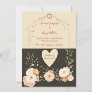 Rustic Earthy Floral wedding anniversary 