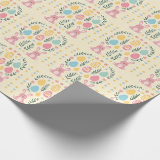 Rustic Easter Bunny & Laurel Wreath Wrapping Paper