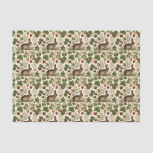 Rustic Easter Bunny Strawberry  Tissue Paper