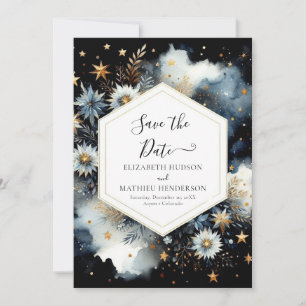 Rustic Editable Celestial Wedding Save The Date