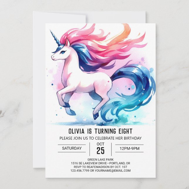 Rustic Editable Horse Birthday Invitation (Front)